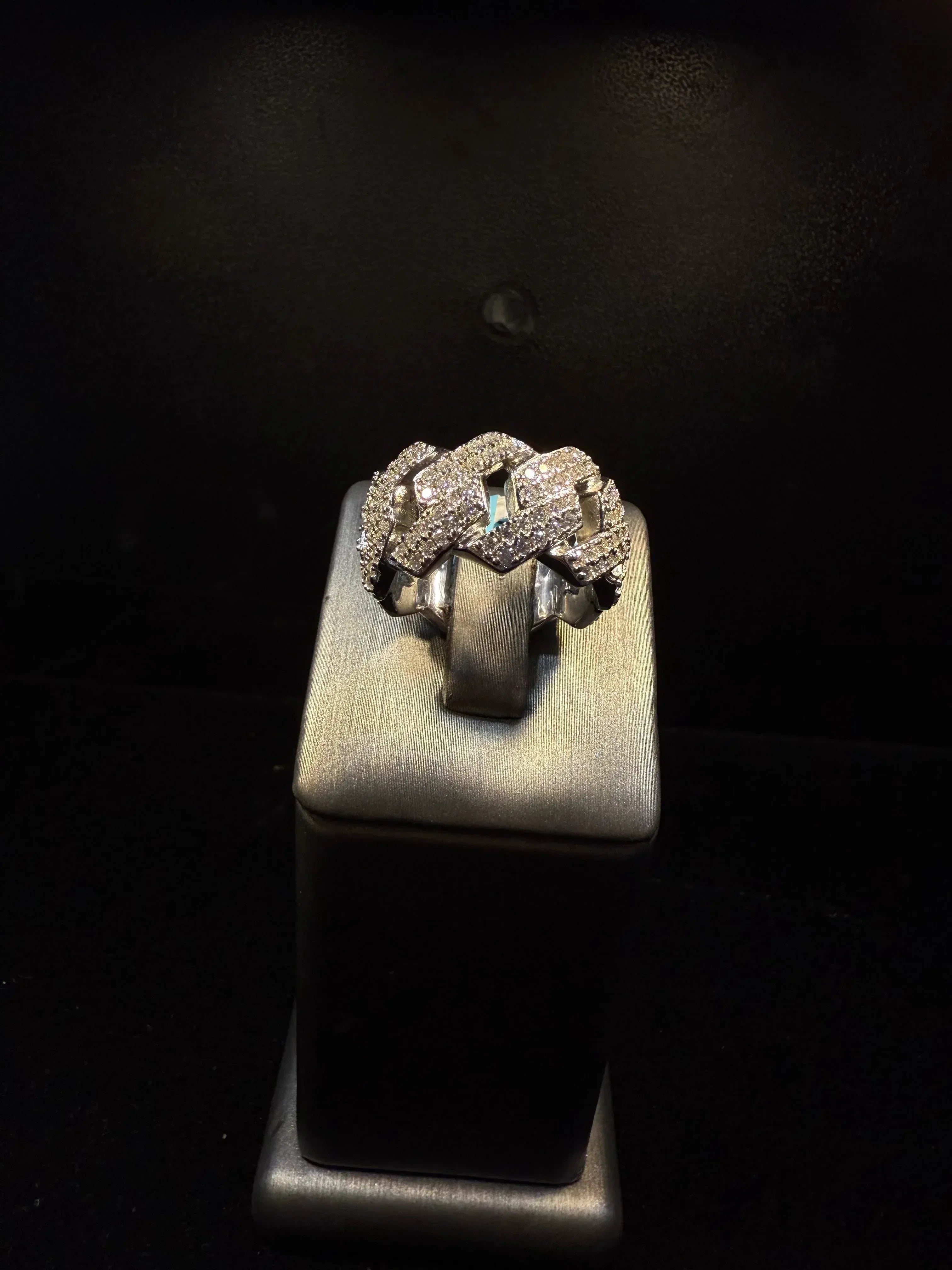 Fully Flooded Cuban Link Band Ring image 1