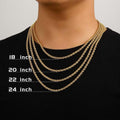 10 Karat Yellow Hollow Gold Rope Chain image 2