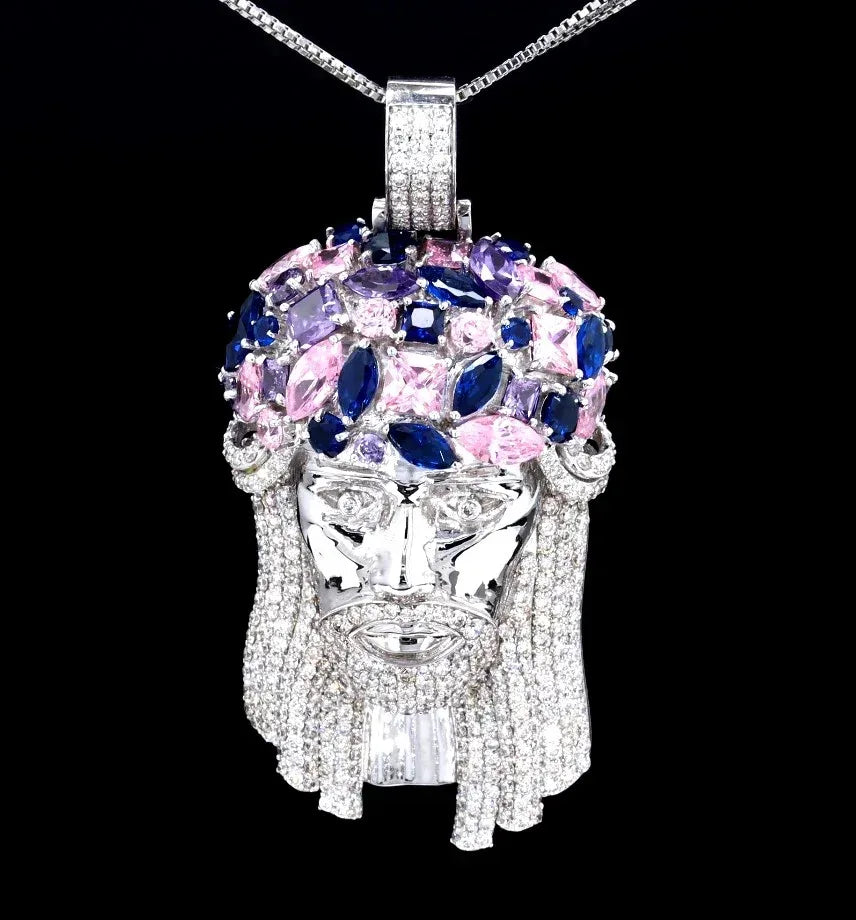 SP-592 - Cubic Zerconia, Natural Diamond PENDENT - Baltimore Gold